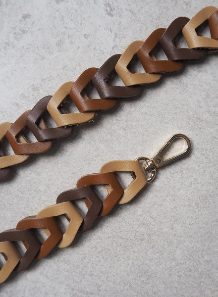 CHARLOT PARIS - Mel Tonal Brown Leather Phone Strap - 2