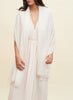 THE CRYSTAL WRAP - White cashmere wrap with Swarovski crystals - model