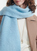 THE TEDDY - Light blue textured wool cashmere scarf - Detail