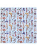 THE MARGHERITA SQUARE - Blue and purple printed modal and cashmere scarf - flat