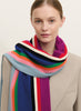 THE SCHOOL SCARF - Somewhere multicolour striped wool scarf - model