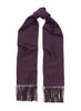 THE POLKA DOT FRINGED SILK SCARF - Burgundy and white pure silk jacquard scarf - Tied