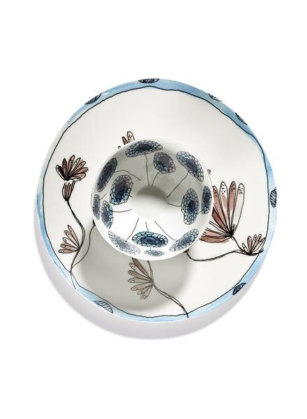 SET OF TWO Anemone Vaniglia SMALL BOWLS - MARNI - From the Midnight Flowers collection