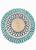 CORO CORA - SET OF TWO MAGNOLIA TURQUOISE AND BLUE PLACEMATS - 2