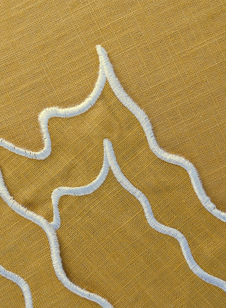 MARIAIDA - SET OF FOUR VILA YELLOW LINEN PLACEMATS - 2