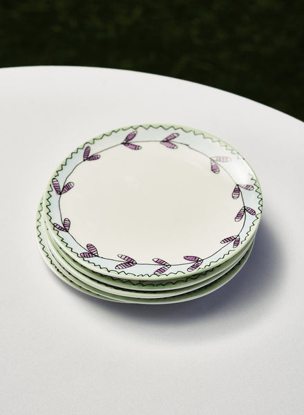 SET OF TWO DINNER PLATES BY MARNI - From the Midnight Flowers collection - 2