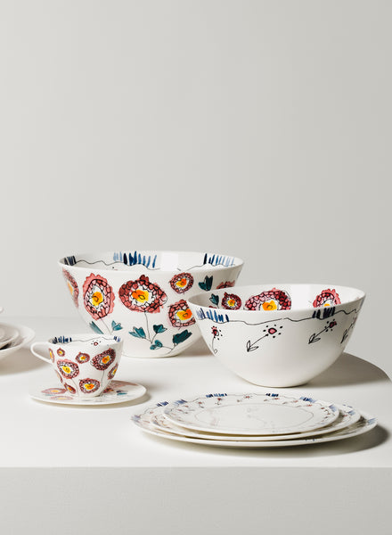 MEDIUM SERVING BOWL BY MARNI - From the Midnight Flowers collection - 2