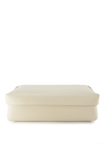 OSCAR MASCHERA - Large Ivory Rectangular Leather Box - 1