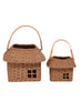 Big Natural Rattan Hutch Basket - duo