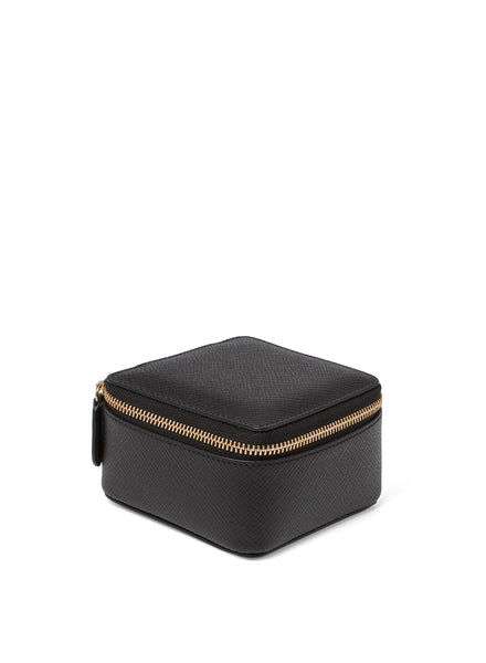 SMYTHSON - Panama Medium Trinket Case, Black - Angle