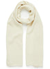 JANE CARR The Chelsea Scarf in White, white knitted pure cashmere scarf - tied