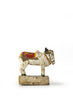 VINTAGE PAINTED WOODEN NANDI SCULPTURE - 3