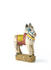 VINTAGE PAINTED WOODEN NANDI SCULPTURE