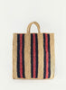 AIRO TOTE -  Natural, navy and coral - Front