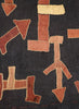 AUTHENTIC HANDMADE KUBA CLOTH CUSHION FROM CONGO, BLACK 1 - Detail