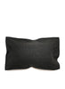 AUTHENTIC HANDMADE KUBA CLOTH CUSHION FROM CONGO, BLACK 2 - Back