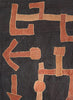 AUTHENTIC HANDMADE KUBA CLOTH CUSHION FROM CONGO, BLACK 2 - Detail