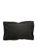 AUTHENTIC HANDMADE KUBA CLOTH CUSHION FROM CONGO, BLACK 3 - Back
