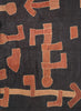 AUTHENTIC HANDMADE KUBA CLOTH CUSHION FROM CONGO, BLACK 3 - Detail 