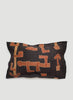 AUTHENTIC HANDMADE KUBA CLOTH CUSHION FROM CONGO, BLACK 3 - Lead Image