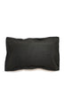 AUTHENTIC HANDMADE KUBA CLOTH CUSHION FROM CONGO, BLACK 4 - Back