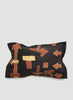 AUTHENTIC HANDMADE KUBA CLOTH CUSHION FROM CONGO, BLACK 4 - Lead Image