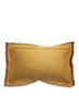 AUTHENTIC HANDMADE KUBA CLOTH CUSHION FROM CONGO, IVORY 1 - Back
