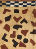 AUTHENTIC HANDMADE KUBA CLOTH CUSHION FROM CONGO, IVORY 2 - Detail