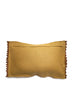 AUTHENTIC HANDMADE KUBA CLOTH CUSHION FROM CONGO, IVORY 4 - Back
