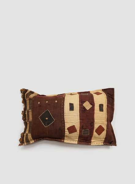AUTHENTIC HANDMADE KUBA CLOTH CUSHION FROM CONGO, STRIPE 1 - Lead Image