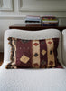AUTHENTIC HANDMADE KUBA CLOTH CUSHION FROM CONGO, STRIPE 3 - Lifestyle 