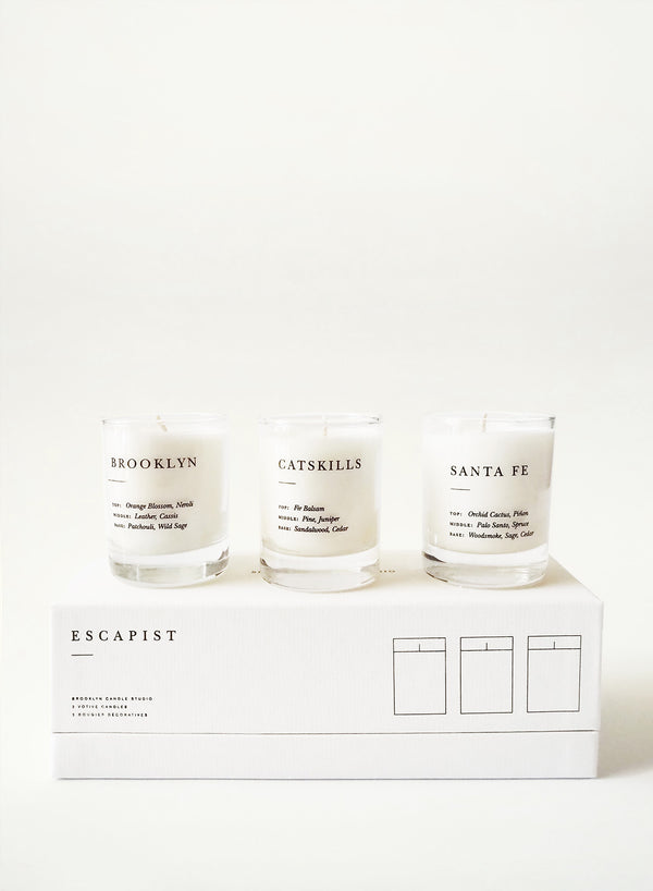 BROOKLYN CANDLE STUDIO - Smoke + Wood Set of Three 