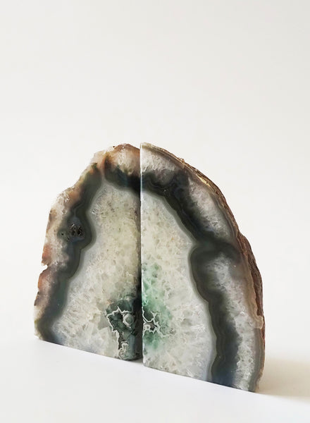 Pair of Brazilian Agate Bookends - angle