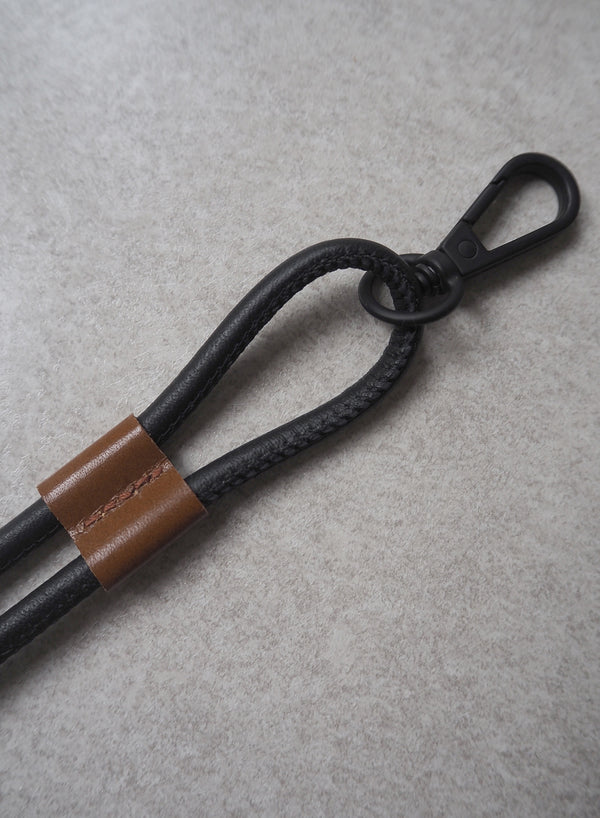 CHARLOT PARIS - Noga Black Leather Adjustable Phone Cord - 2
