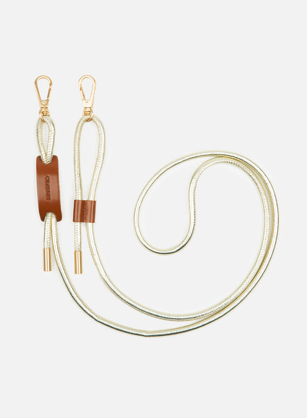 CHARLOT PARIS - Noga Gold Leather Adjustable Phone Cord - 1
