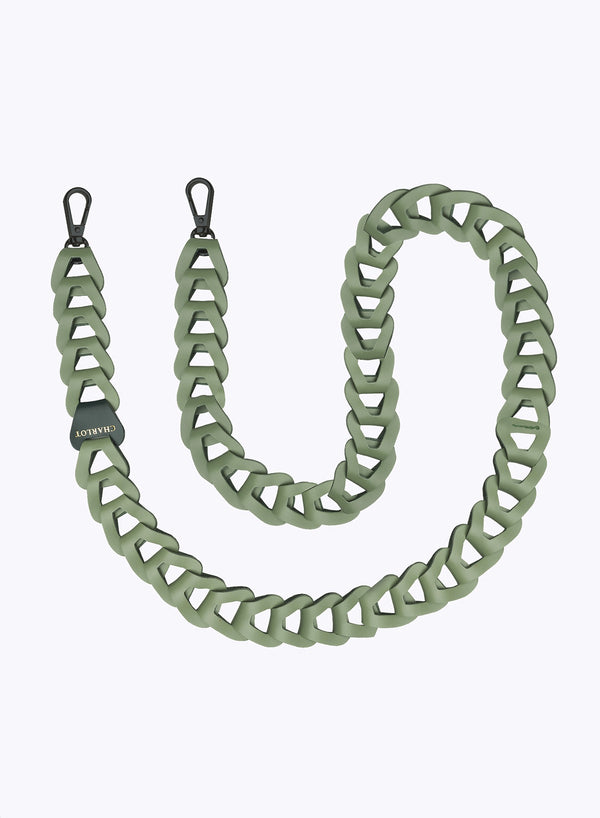 CHARLOT PARIS - Mel Sage Green Leather Phone Strap - 1