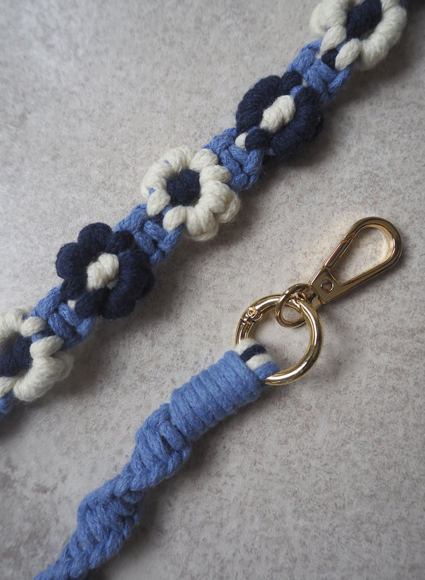 CHARLOT PARIS - Fleur Blue Braided Cotton Phone Strap - 2