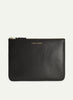 COMME DES GARCONS - Classic Leather Zip Pouch - SA5100 - Black - Front