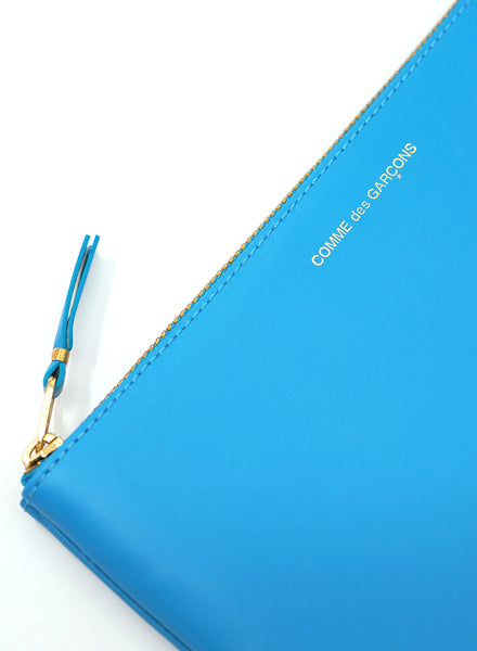 COMME DES GARÇONS - Classic Leather Zip Pouch, Blue - Angle