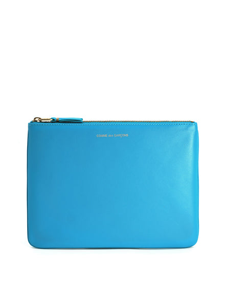 COMME DES GARÇONS - Classic Leather Zip Pouch, Blue - Front