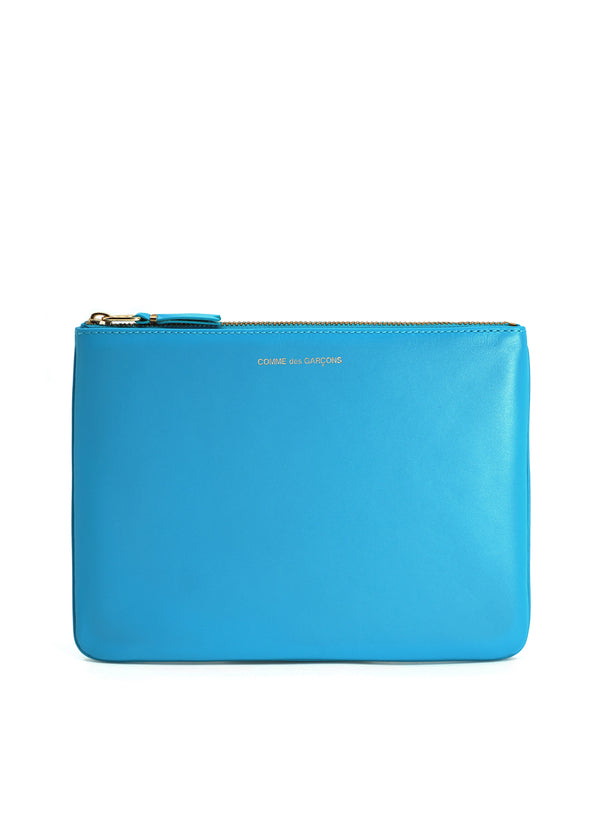 COMME DES GARÇONS - Classic Leather Zip Pouch, Blue - Front