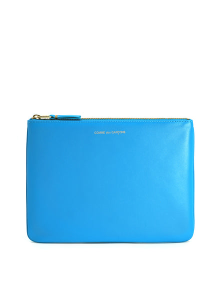 COMME DES GARÇONS - Classic Leather Zip Pouch, Blue - Front