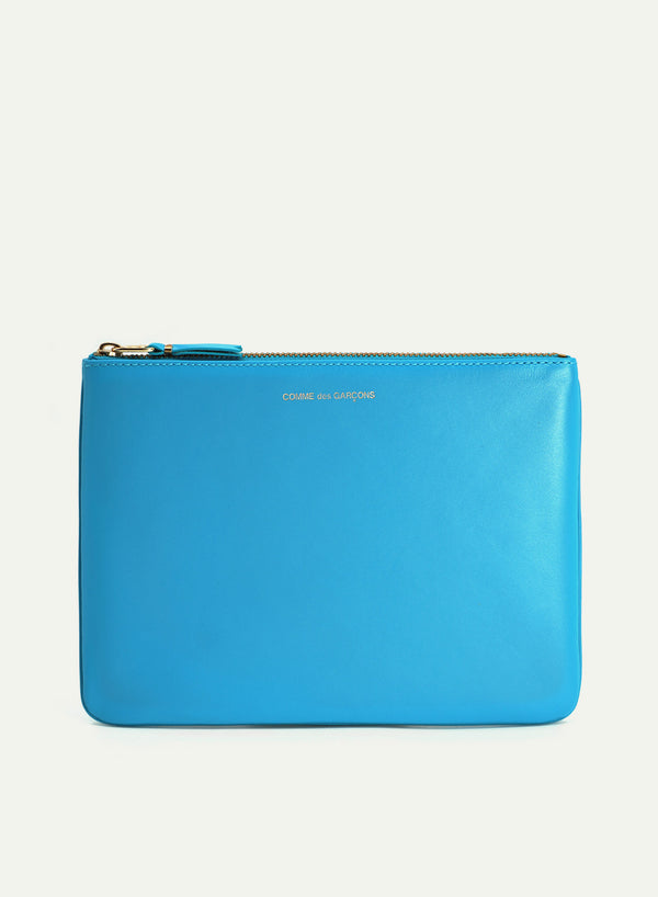 COMME DES GARCONS - Classic Leather Zip Pouch - SA5100 - Blue - Front