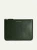 COMME DES GARCONS - Classic Leather Zip Pouch - SA5100 - Bottle Green - Front