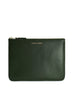 COMME DES GARCONS - Classic Leather Zip Pouch - SA5100 - Bottle Green - Front