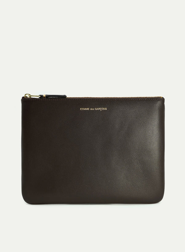 COMME DES GARCONS - Classic Leather Zip Pouch - SA5100 - Brown - Front