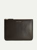 COMME DES GARCONS - Classic Leather Zip Pouch - SA5100 - Brown - Front