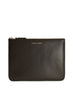 COMME DES GARÇONS - Classic Leather Zip Pouch, Brown - Front