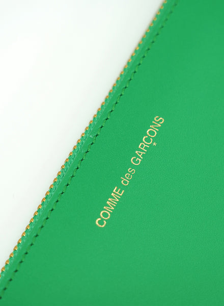 COMME DES GARÇONS - Classic Leather Zip Pouch, Green - Detail