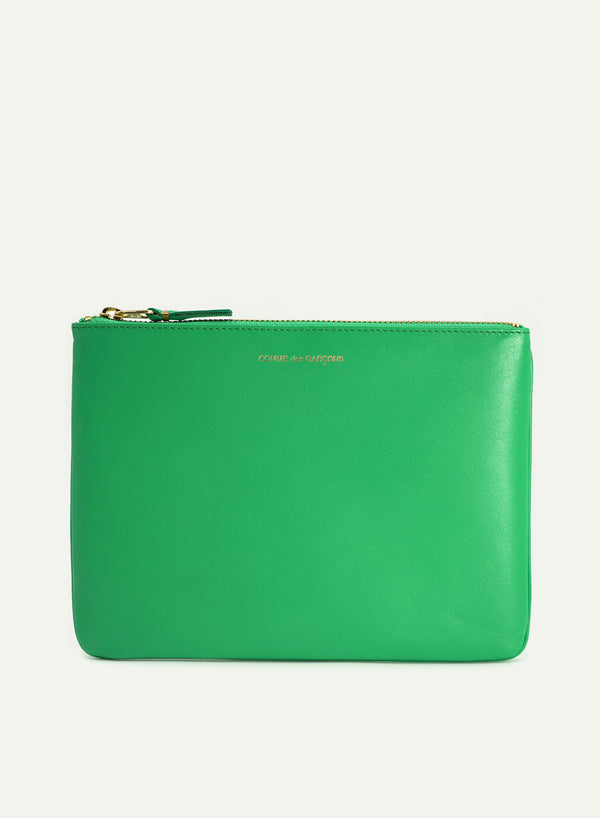 COMME DES GARCONS - Classic Leather Zip Pouch - SA5100 - Green - Front